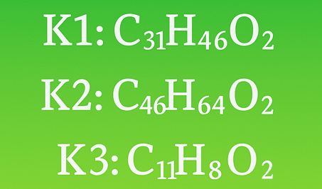 Vitamin K1, K3 and Vitamin K2 (Menaquinone)